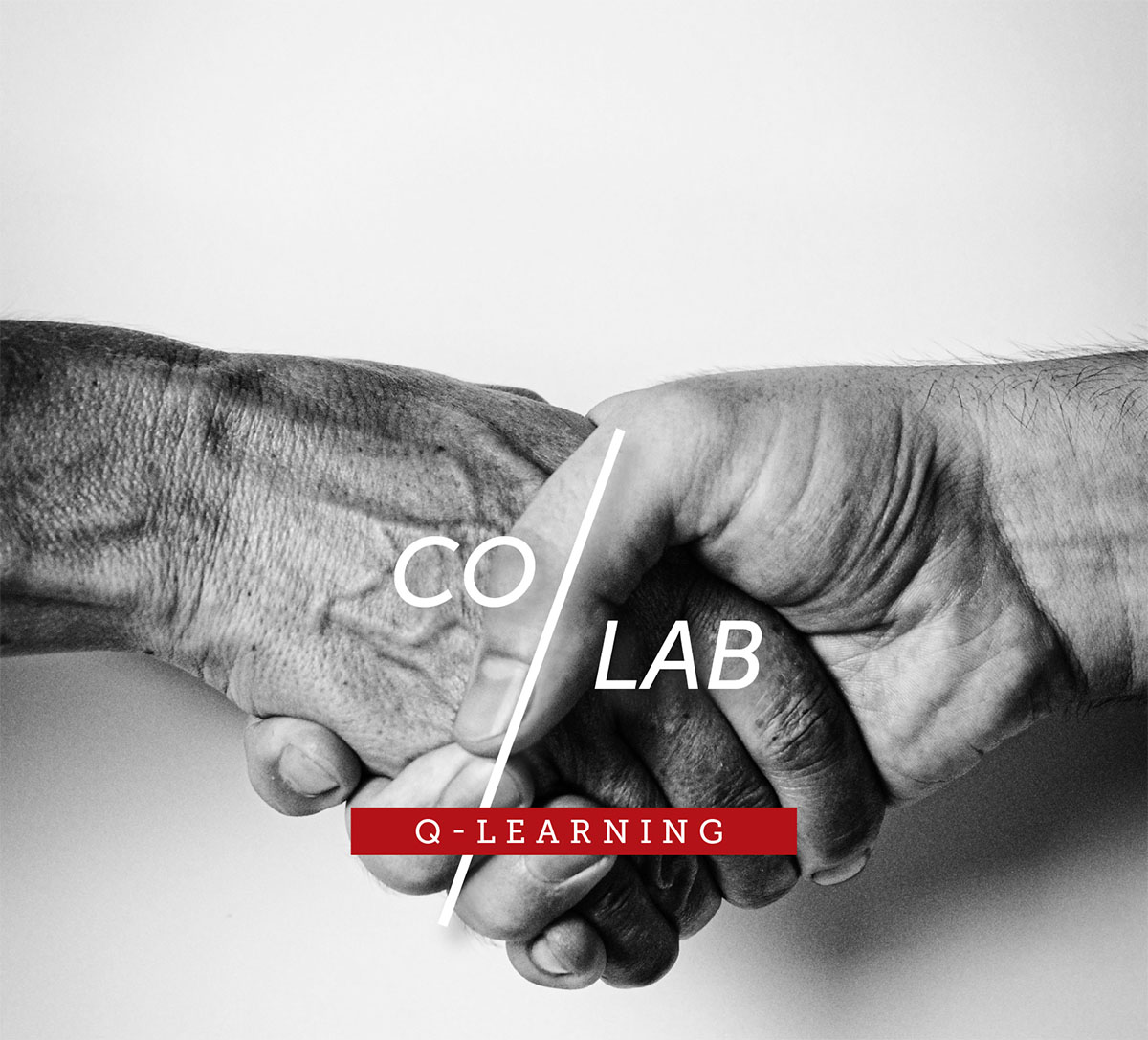 handen schudden zwart wit, co-lab tekst