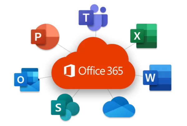 Afbeelding met logo's van verschillende applicatie binnen MS Office