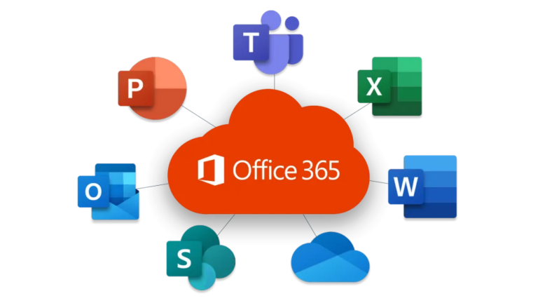 Afbeelding met logo's van verschillende applicatie binnen MS Office