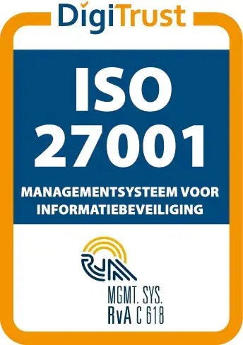 DigiTrust Badge - ISO 27001 Certificering van Manualmaster Managementsysteem voor Informatiebeveiliging